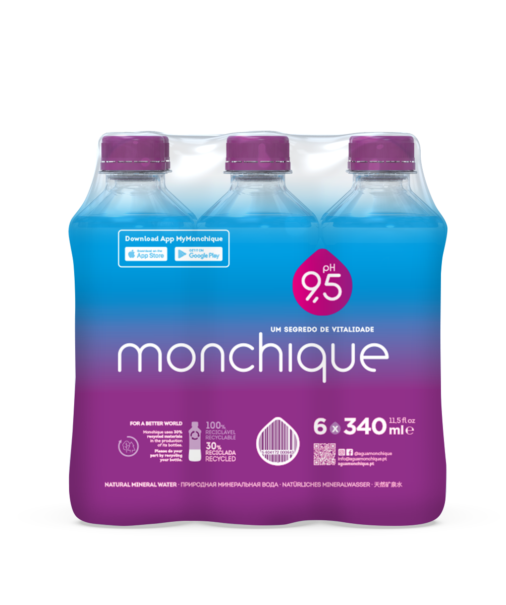 AGUA MINERAL MONCHIQUE PET 0,34L PAC 6UN